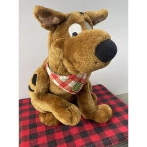 Vintage 2001 Talking Scooby Doo Plush 16" Scooby Snack Eating Cartoon Network